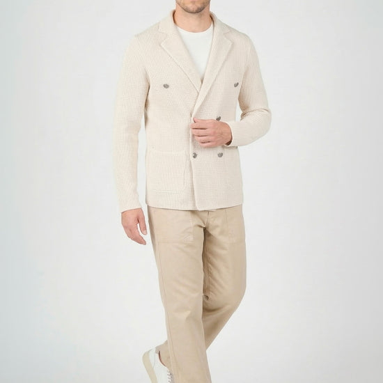 Double-breasted knit cardigan jacket - MONTEZEMOLO