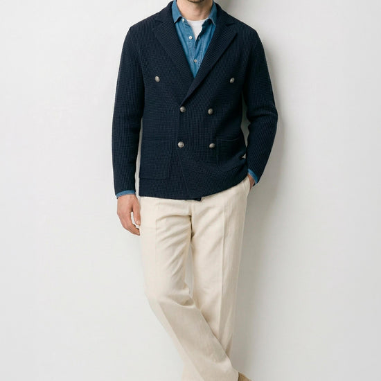 Double-breasted knit cardigan jacket - MONTEZEMOLO