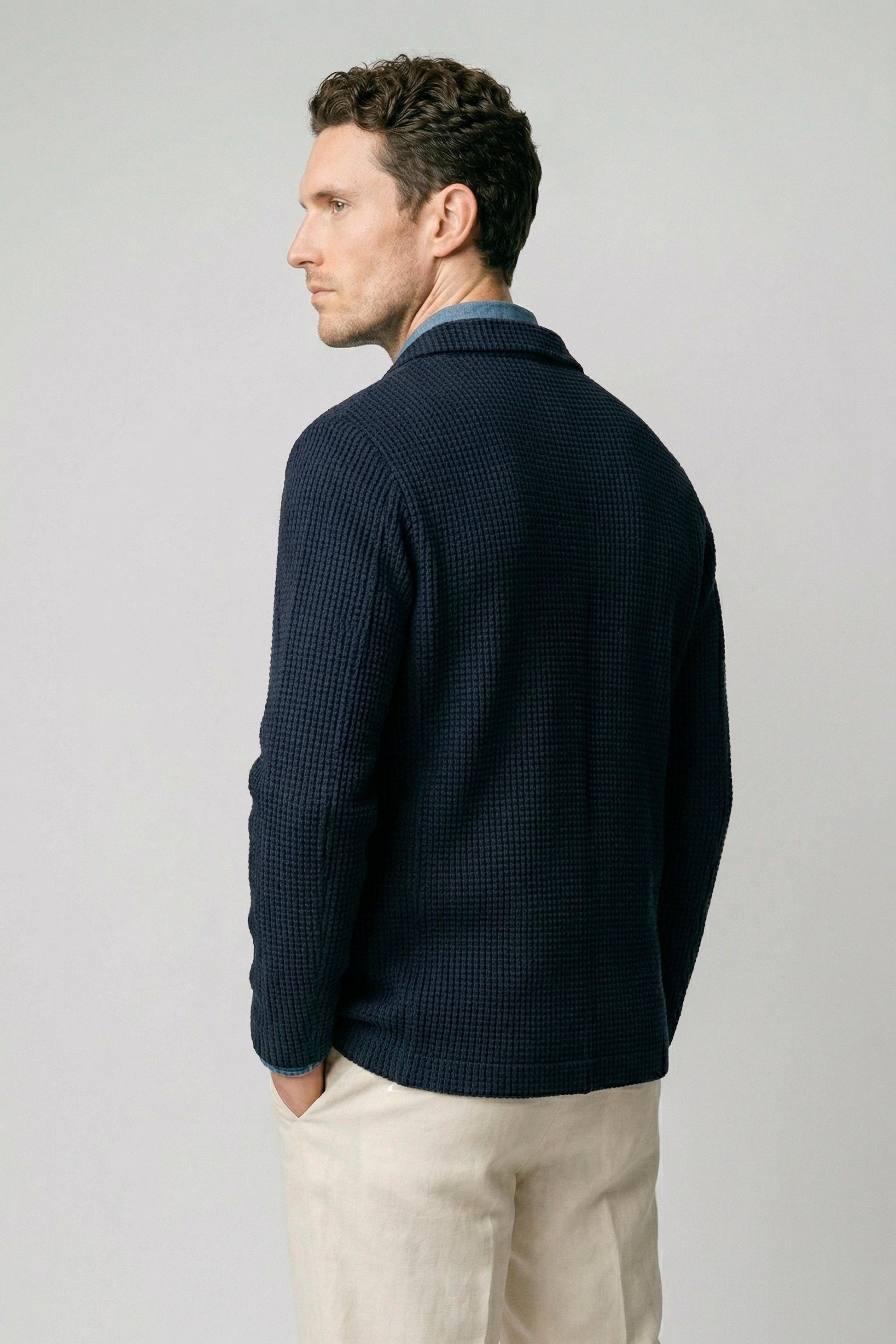 Double-breasted knit cardigan jacket - MONTEZEMOLO