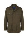 Lined Four-Pocket Field Jacket with Leather Collar - MONTEZEMOLO