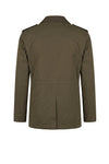 Lined Four-Pocket Field Jacket with Leather Collar - MONTEZEMOLO