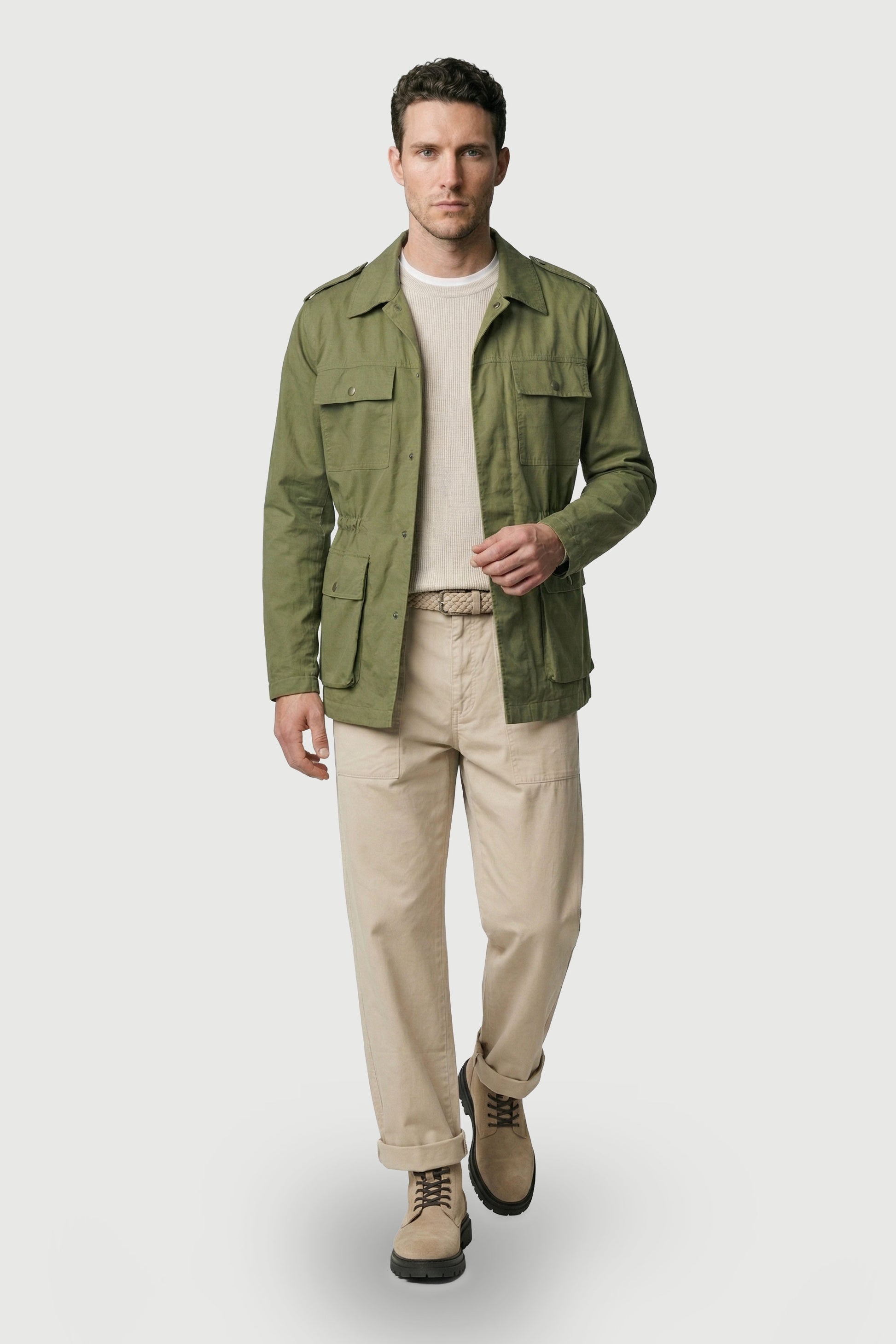 Lined four-pocket sahariana jacket - MONTEZEMOLO