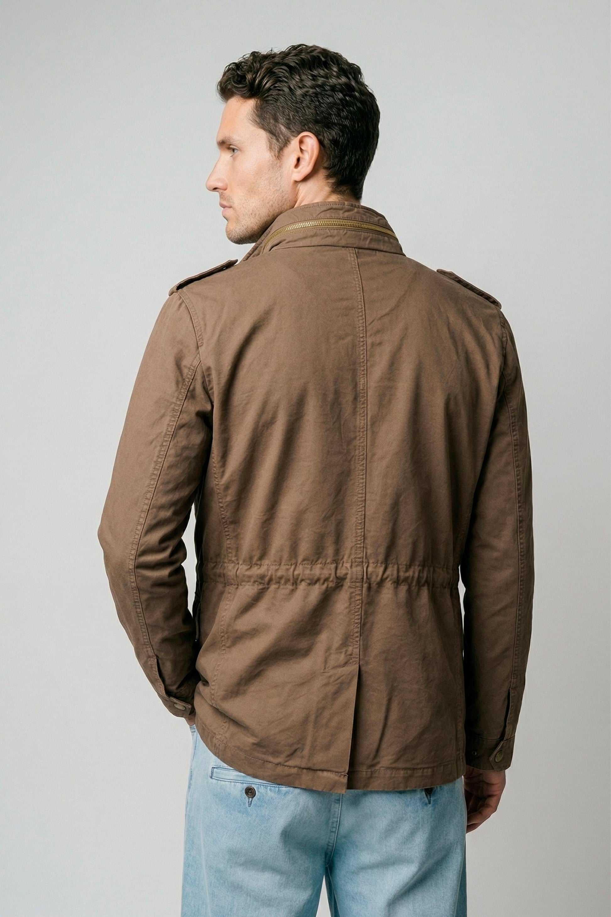 Unlined cotton & linen sahariana jacket - MONTEZEMOLO