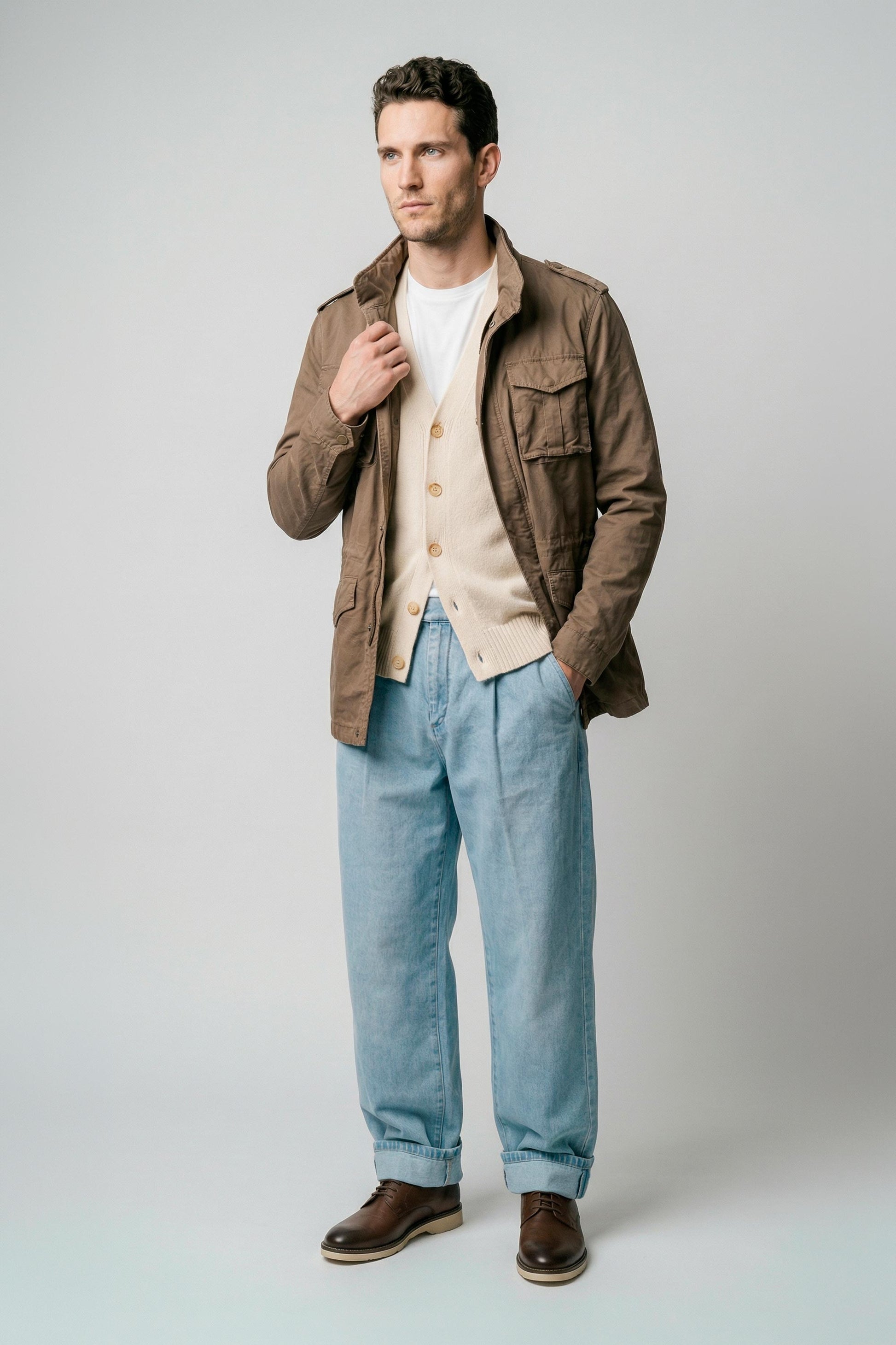 Unlined cotton & linen sahariana jacket - MONTEZEMOLO