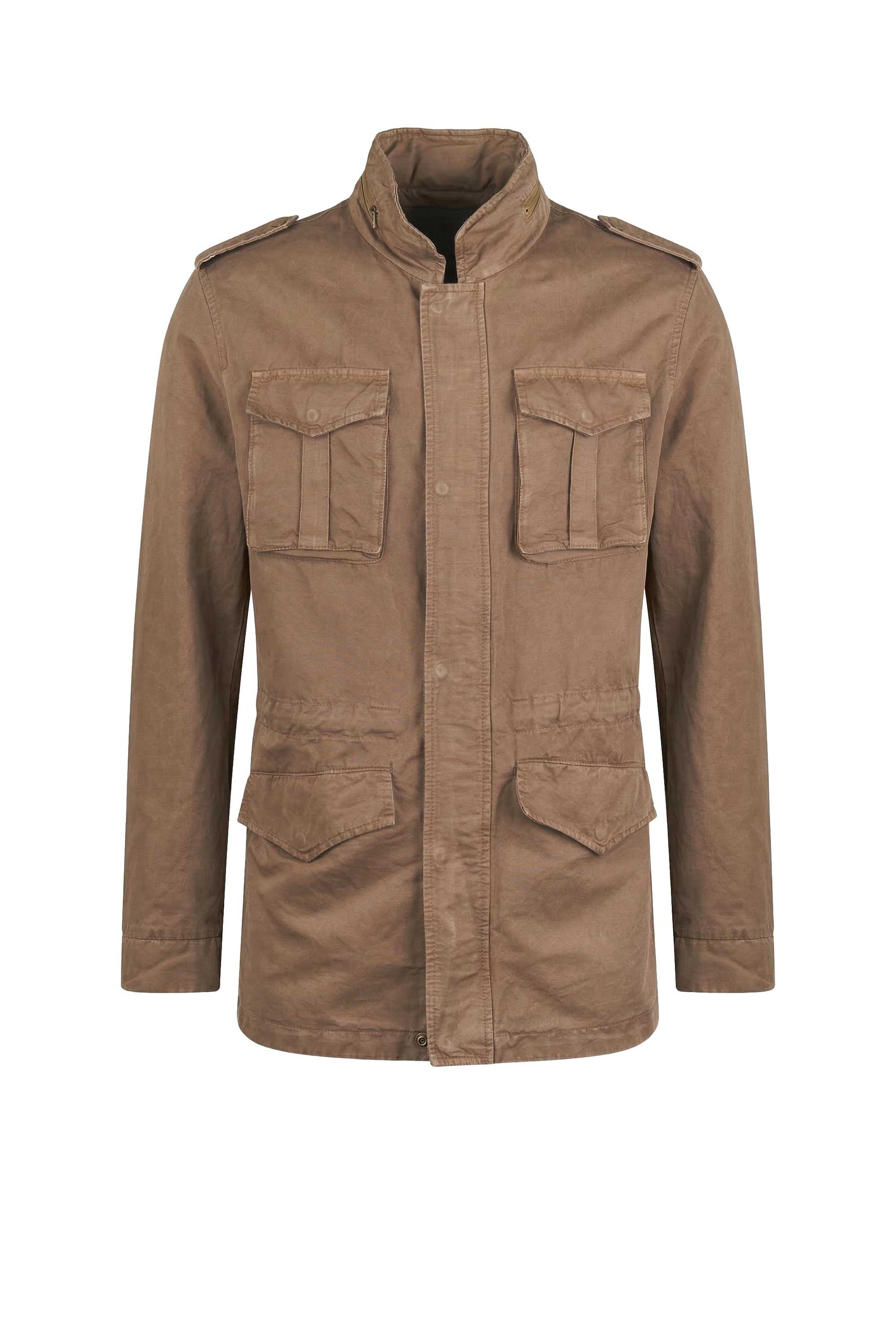 Unlined cotton & linen sahariana jacket - MONTEZEMOLO