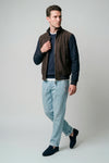 Bomber jacket with suede front - MONTEZEMOLO