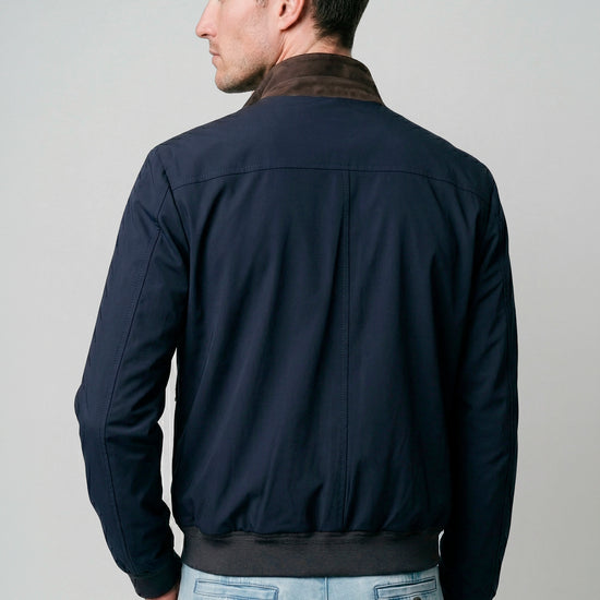 Bomber jacket with suede front - MONTEZEMOLO