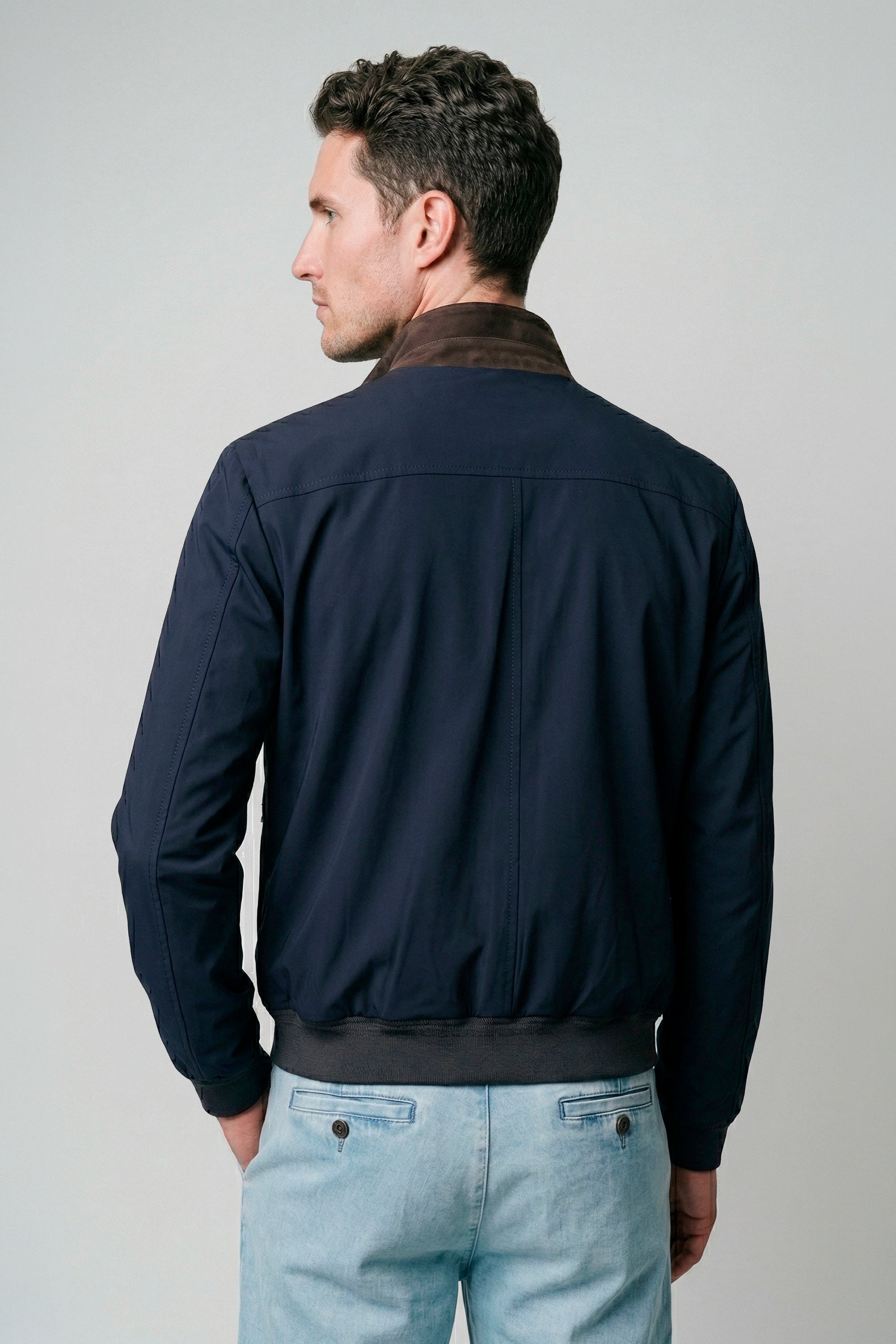Bomber jacket with suede front - MONTEZEMOLO