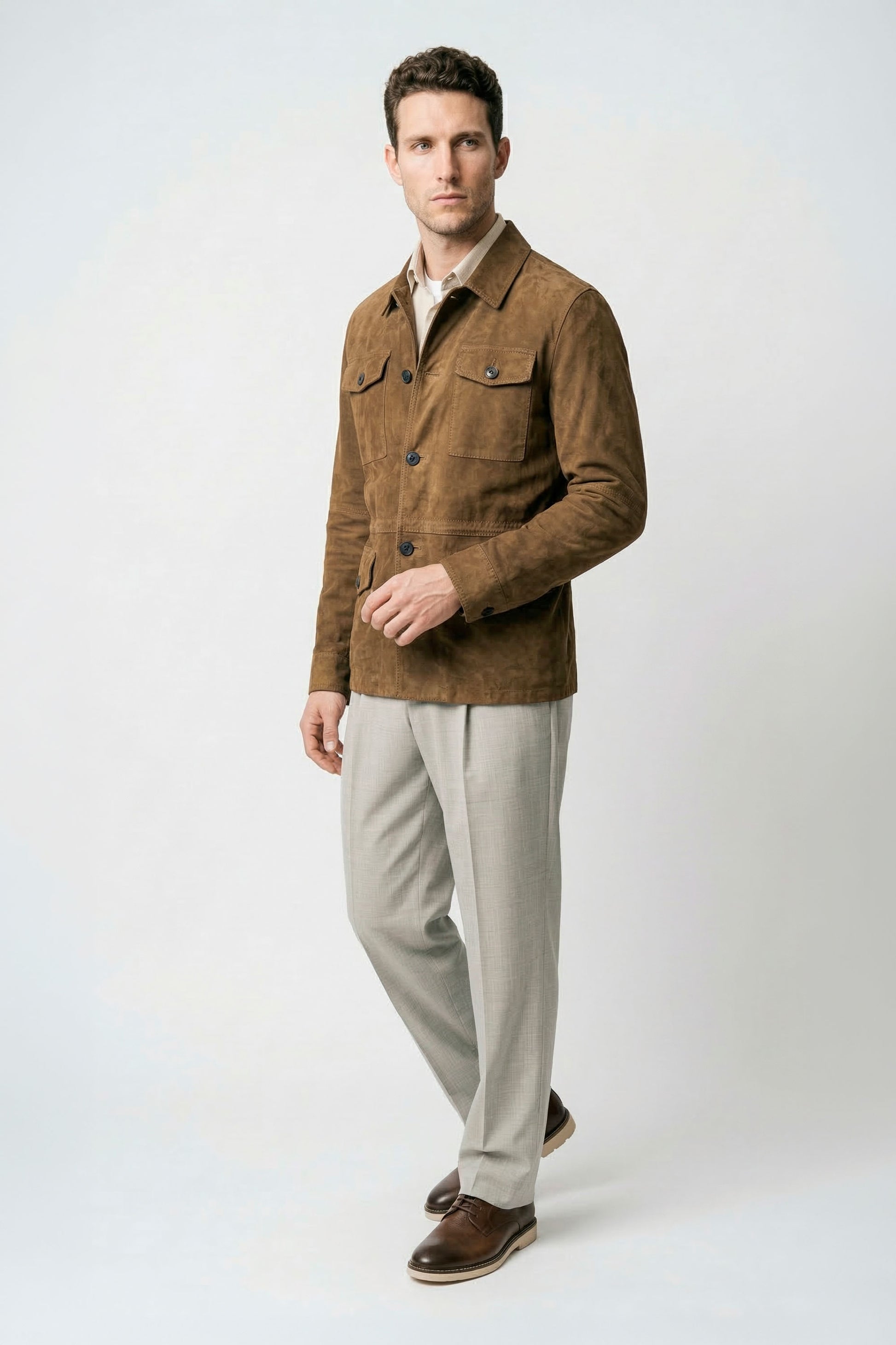 Unlined suede field jacket - MONTEZEMOLO