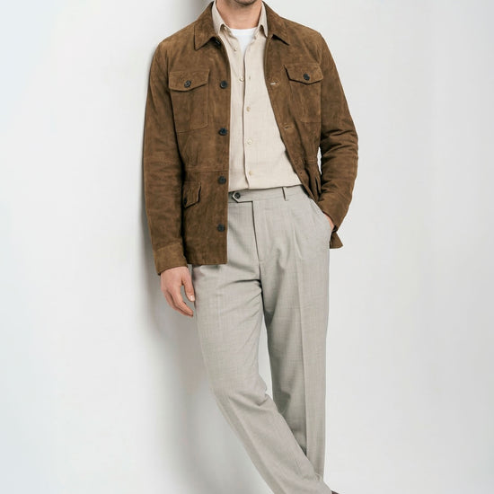 Unlined suede field jacket - MONTEZEMOLO