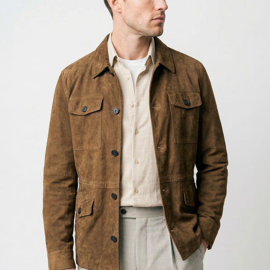 Unlined suede field jacket - MONTEZEMOLO