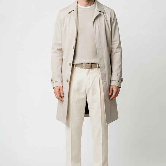 Water-resistant unlined gabardine raincoat - MONTEZEMOLO