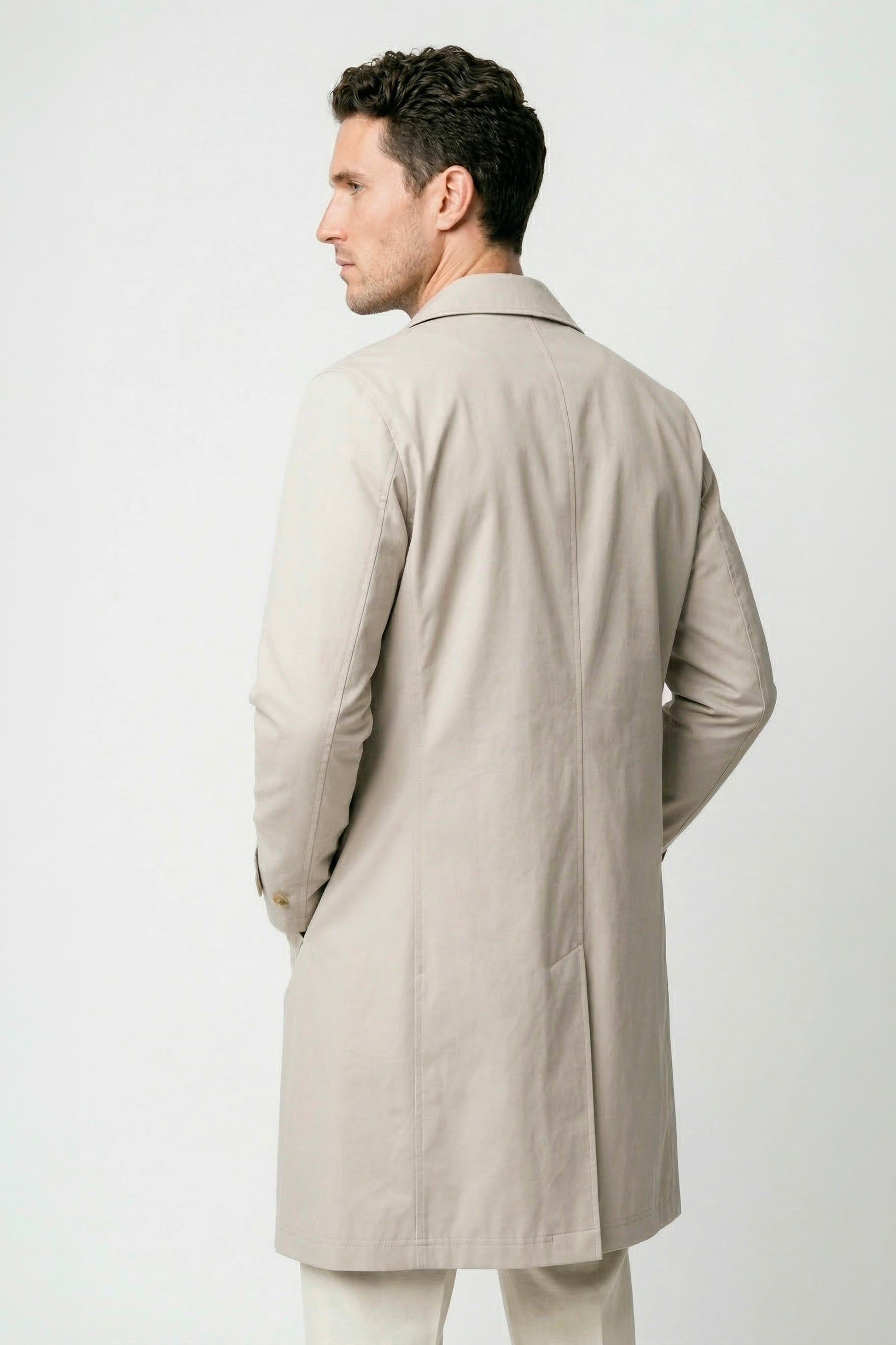 Water-resistant unlined gabardine raincoat - MONTEZEMOLO