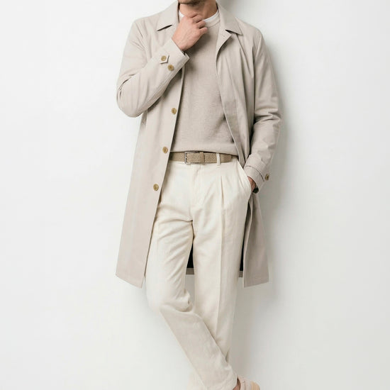 Water-resistant unlined gabardine raincoat - MONTEZEMOLO