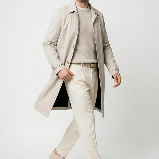 Water-resistant unlined gabardine raincoat - MONTEZEMOLO