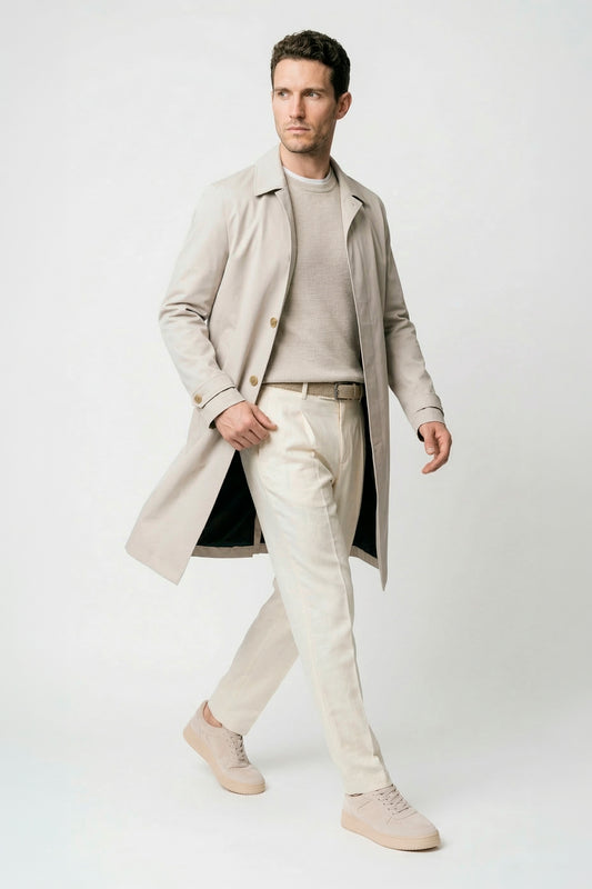 Water-resistant unlined gabardine raincoat - MONTEZEMOLO