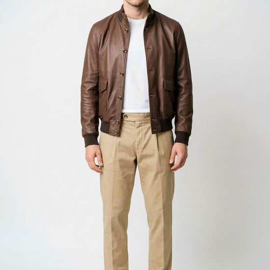 Nappa leather bomber jacket - MONTEZEMOLO