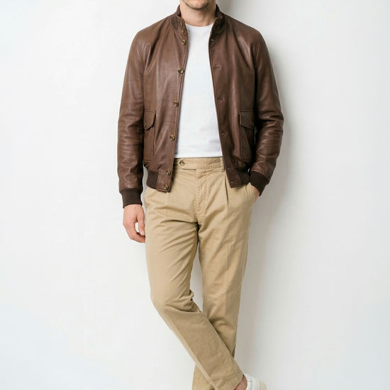 Nappa leather bomber jacket - MONTEZEMOLO