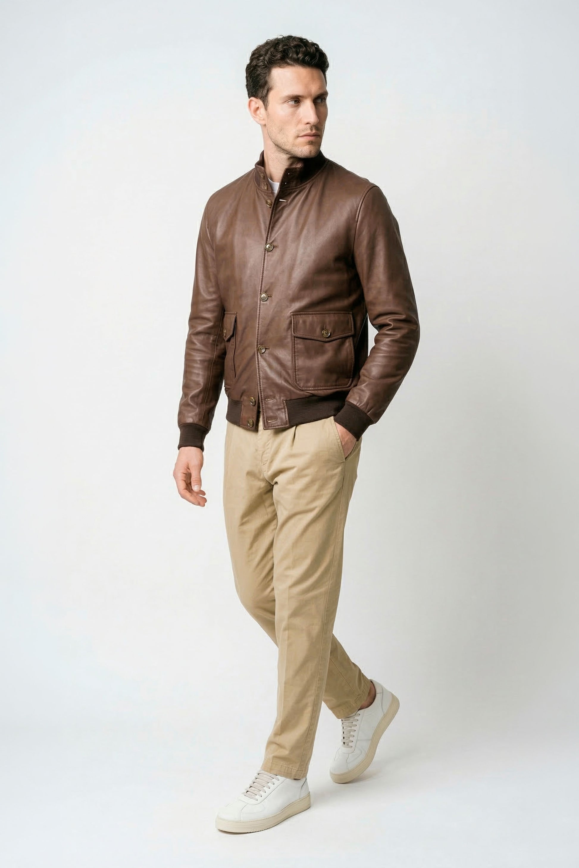 Nappa leather bomber jacket - MONTEZEMOLO