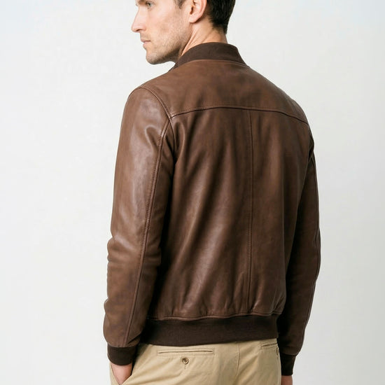 Nappa leather bomber jacket - MONTEZEMOLO