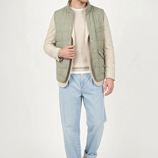 Tailored light quilted vest  - Loro Piana® fabrics - MONTEZEMOLO
