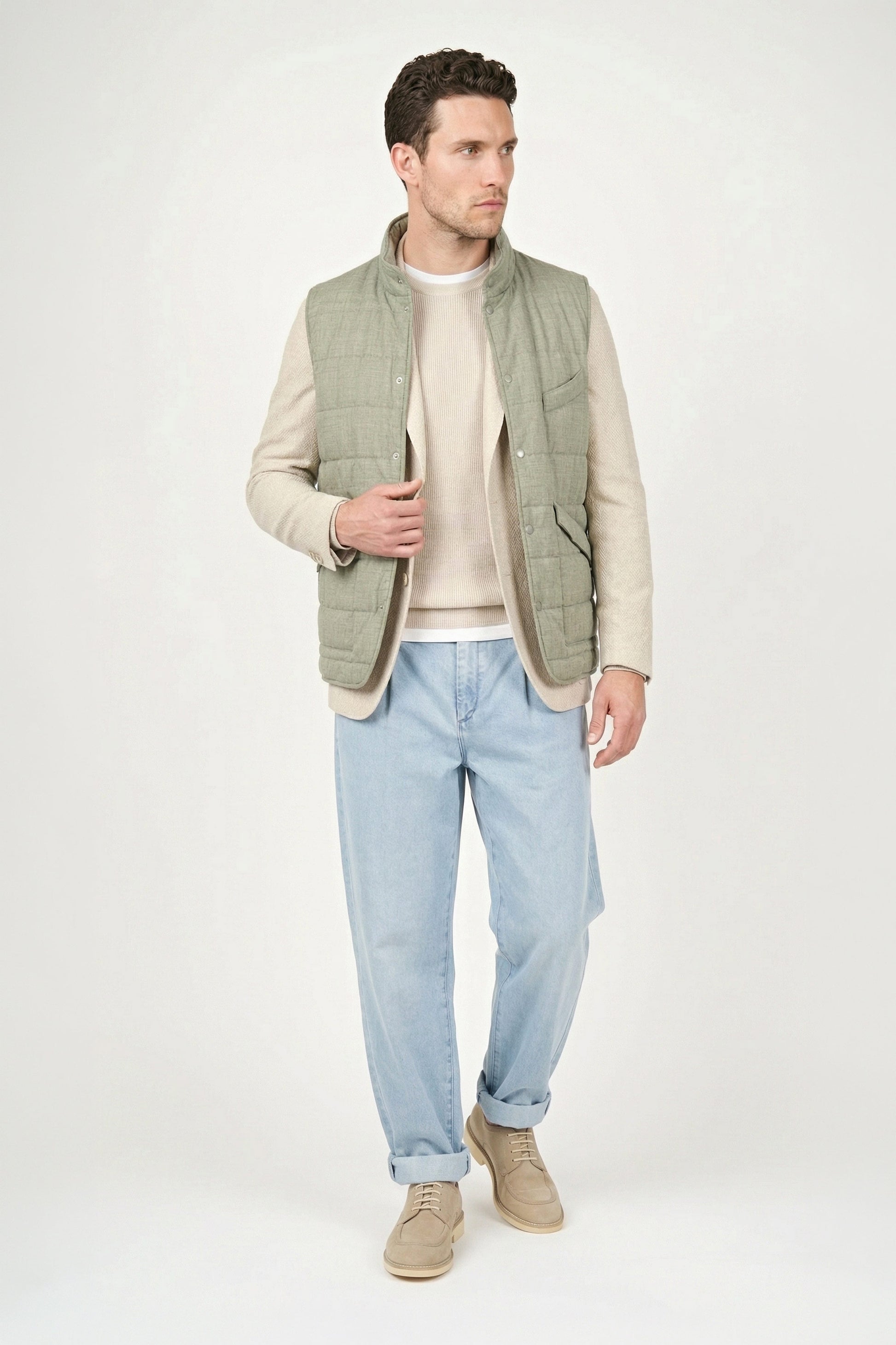 Tailored light quilted vest  - Loro Piana® fabrics - MONTEZEMOLO