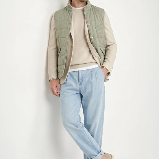 Tailored light quilted vest  - Loro Piana® fabrics - MONTEZEMOLO