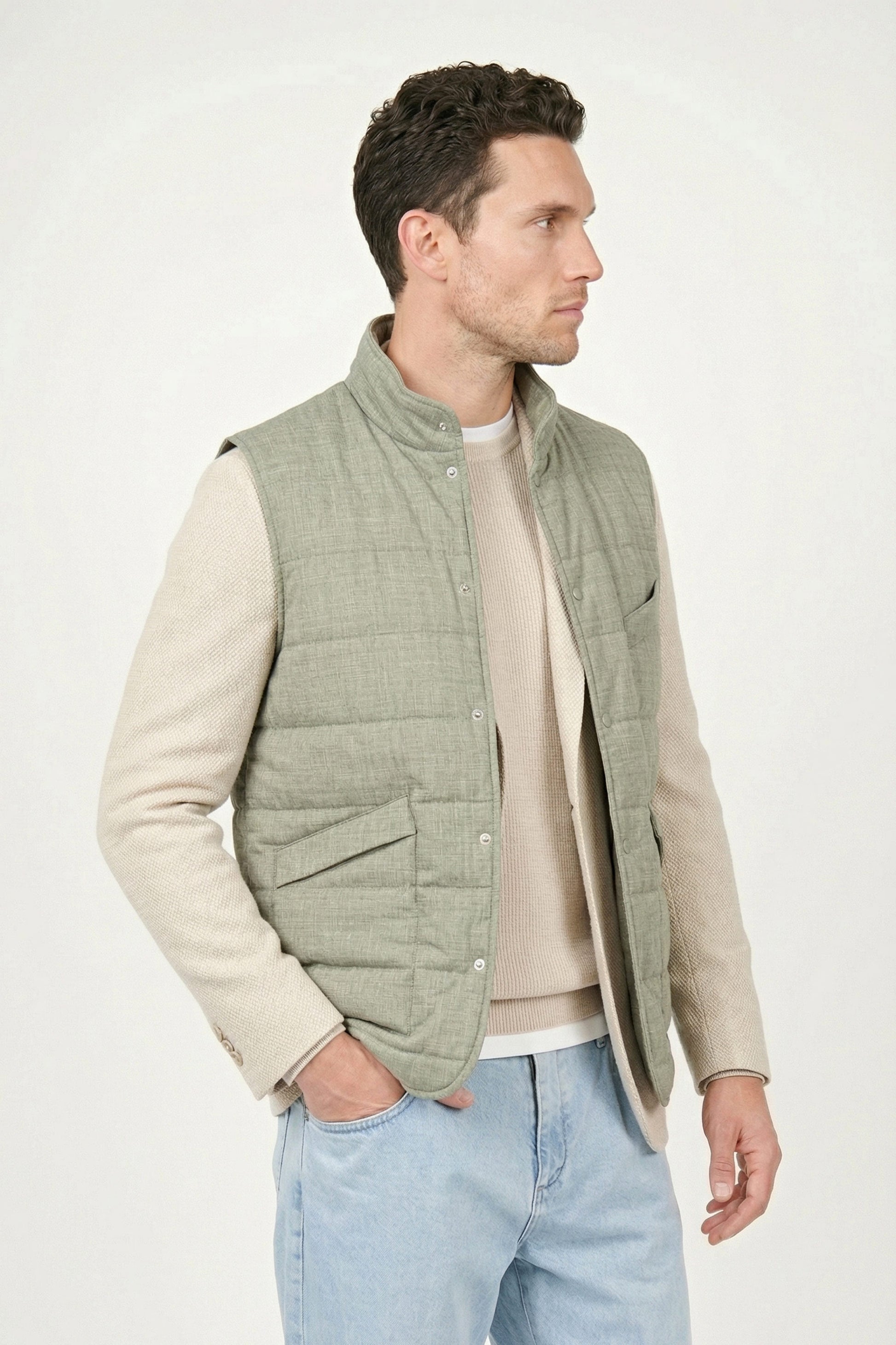 Tailored light quilted vest  - Loro Piana® fabrics - MONTEZEMOLO
