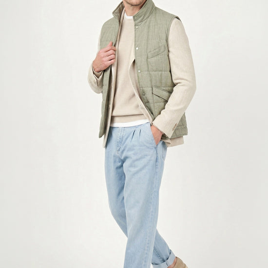 Tailored light quilted vest  - Loro Piana® fabrics - MONTEZEMOLO