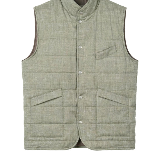 Tailored light quilted vest  - Loro Piana® fabrics - MONTEZEMOLO