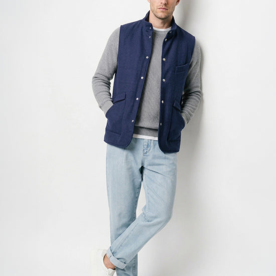 Quilted linen and cotton vest - MONTEZEMOLO