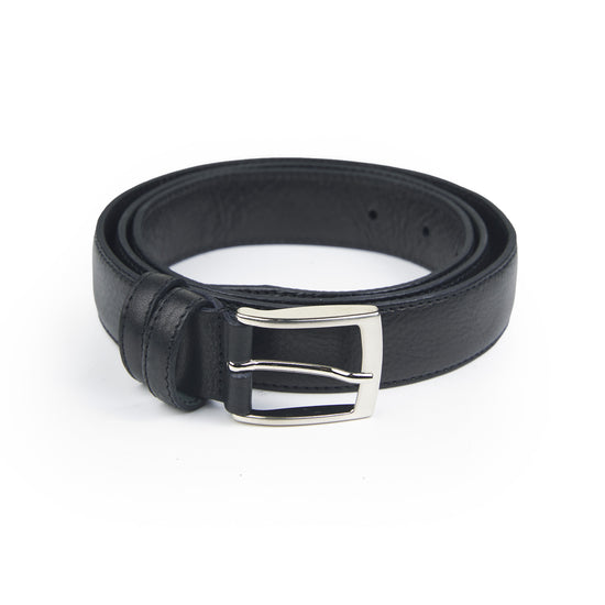 Stitched calfskin belt - MONTEZEMOLO