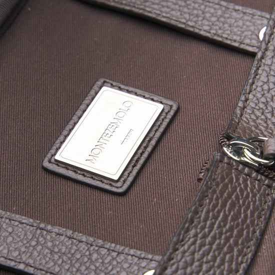 Full-Grain Dollar Leather Garment Travel Bag - MONTEZEMOLO