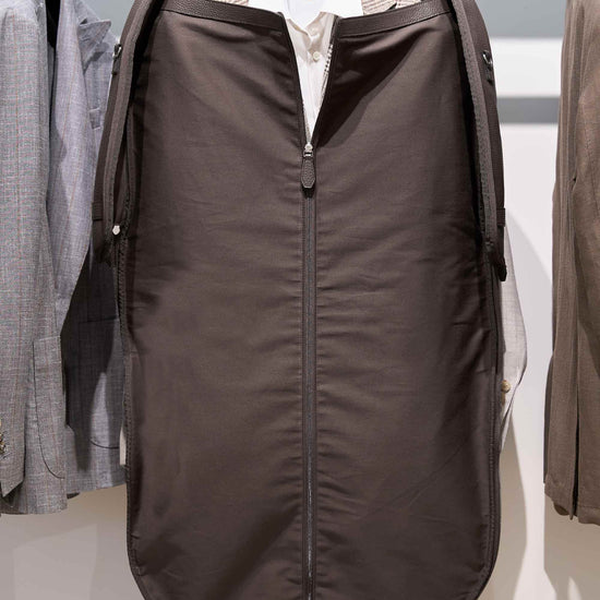 Full-Grain Dollar Leather Garment Travel Bag - MONTEZEMOLO