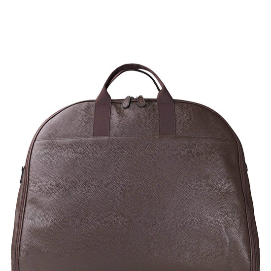 Full-Grain Dollar Leather Garment Travel Bag - MONTEZEMOLO