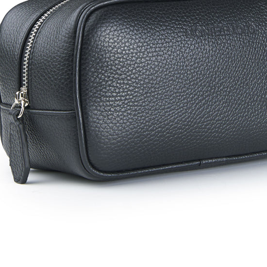 Grained leather toiletry bag - MONTEZEMOLO