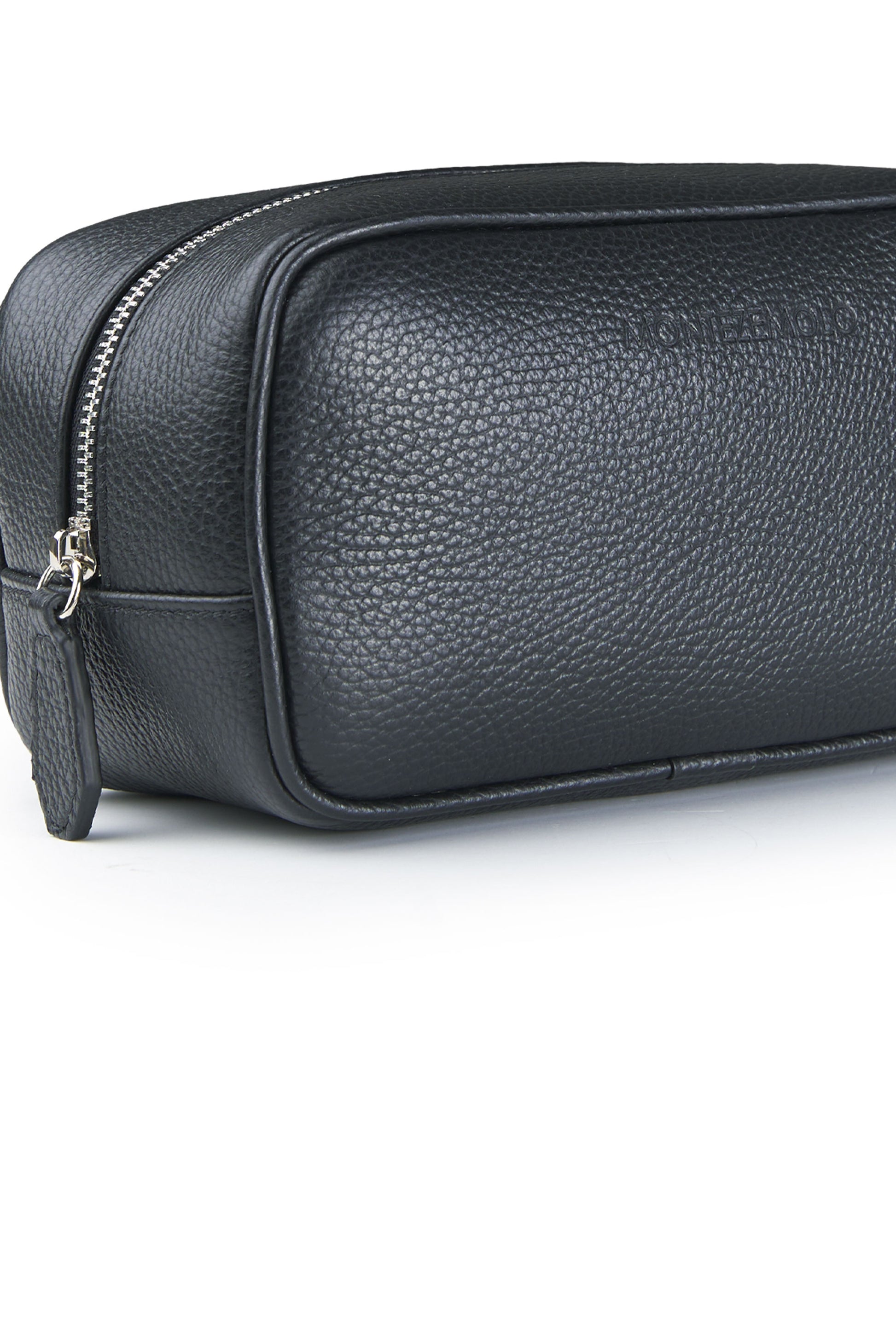 Grained leather toiletry bag - MONTEZEMOLO