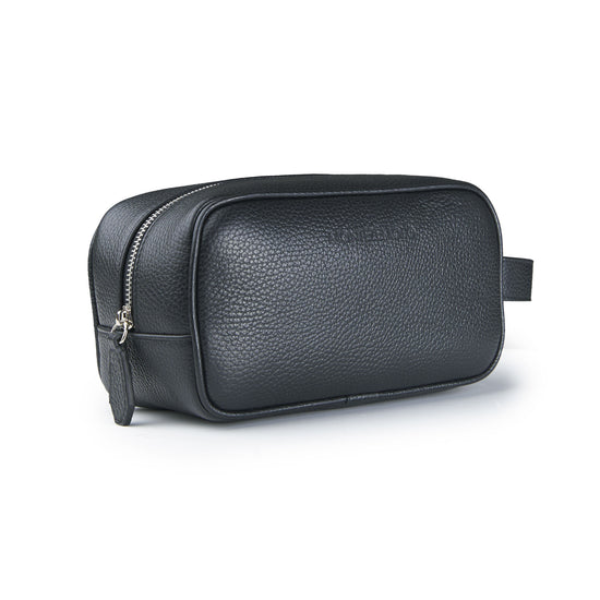 Grained leather toiletry bag - MONTEZEMOLO