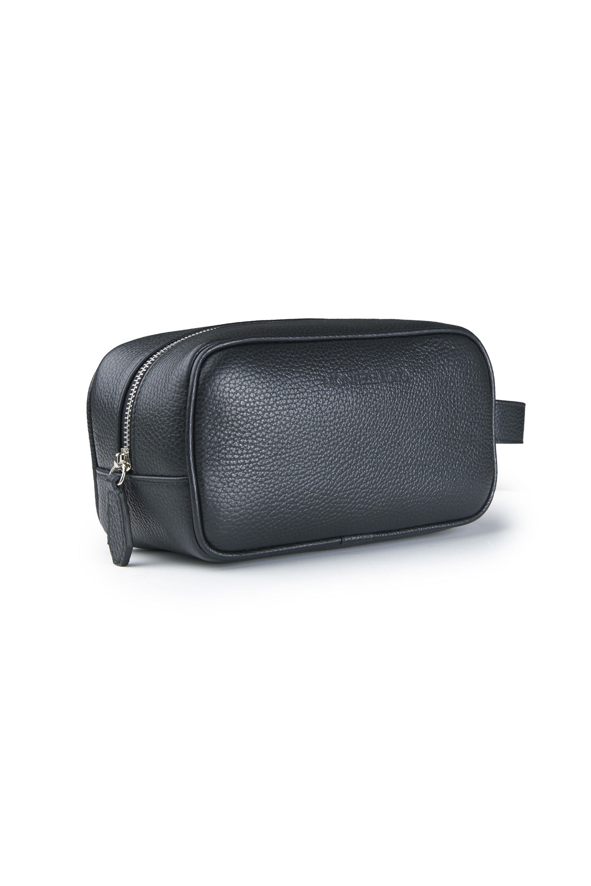 Grained leather toiletry bag - MONTEZEMOLO