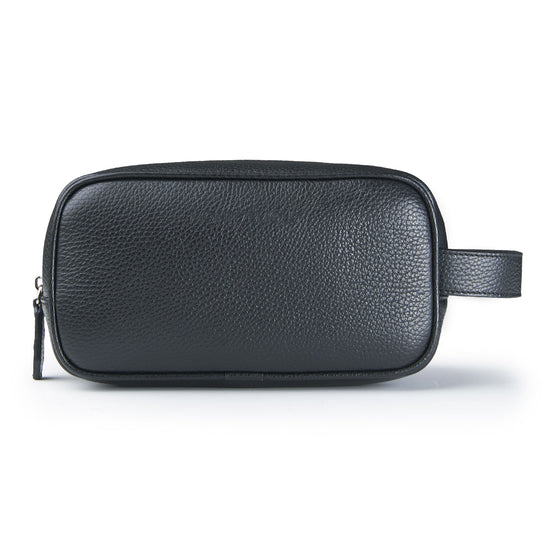 Grained leather toiletry bag - MONTEZEMOLO