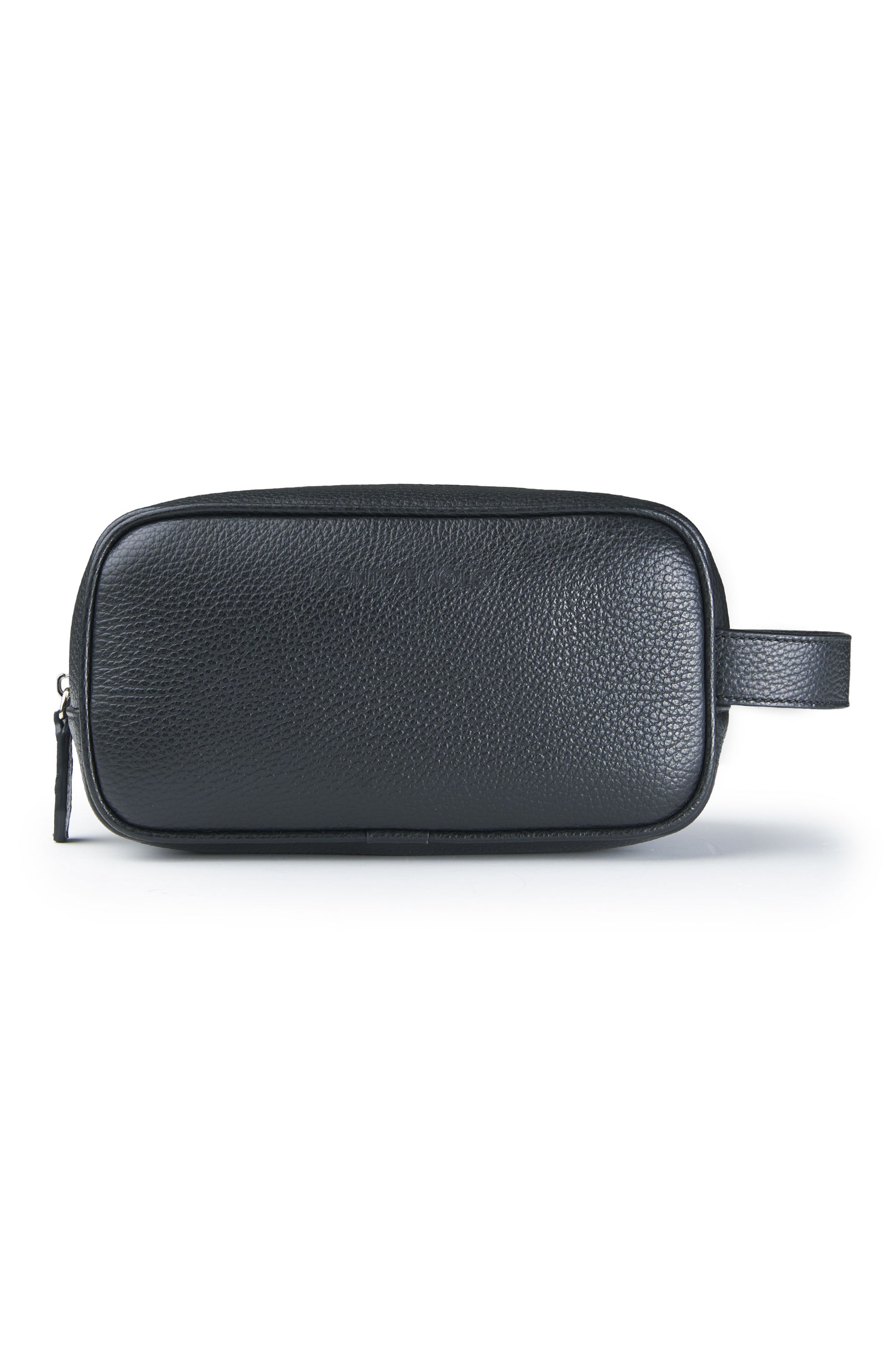 Grained leather toiletry bag - MONTEZEMOLO