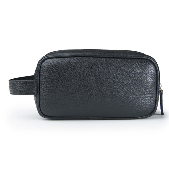 Grained leather toiletry bag - MONTEZEMOLO