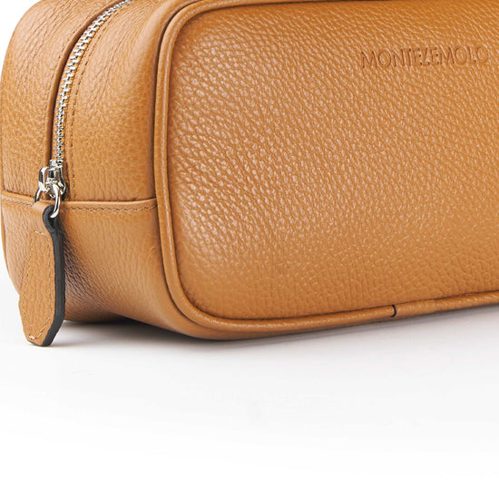 Grained leather toiletry bag - MONTEZEMOLO
