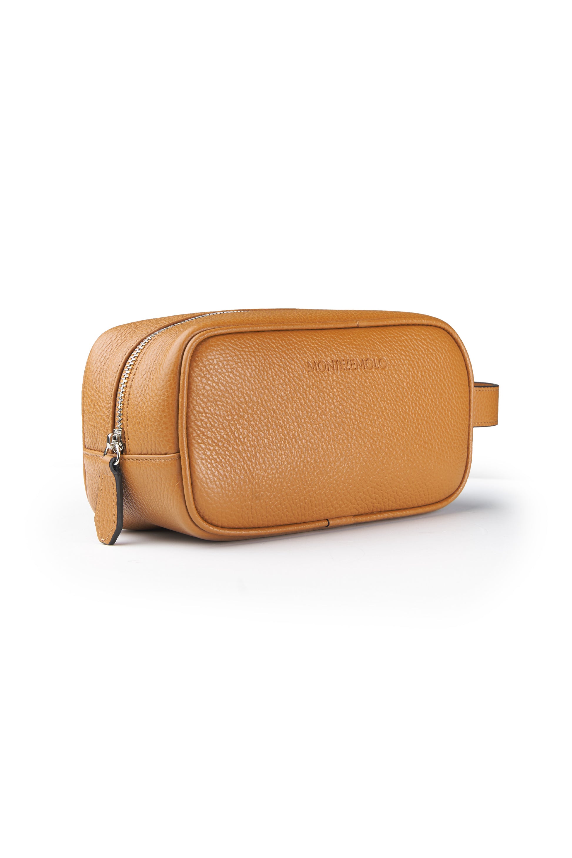 Grained leather toiletry bag - MONTEZEMOLO