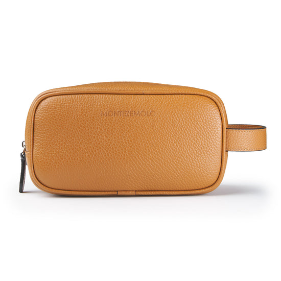 Grained leather toiletry bag - MONTEZEMOLO