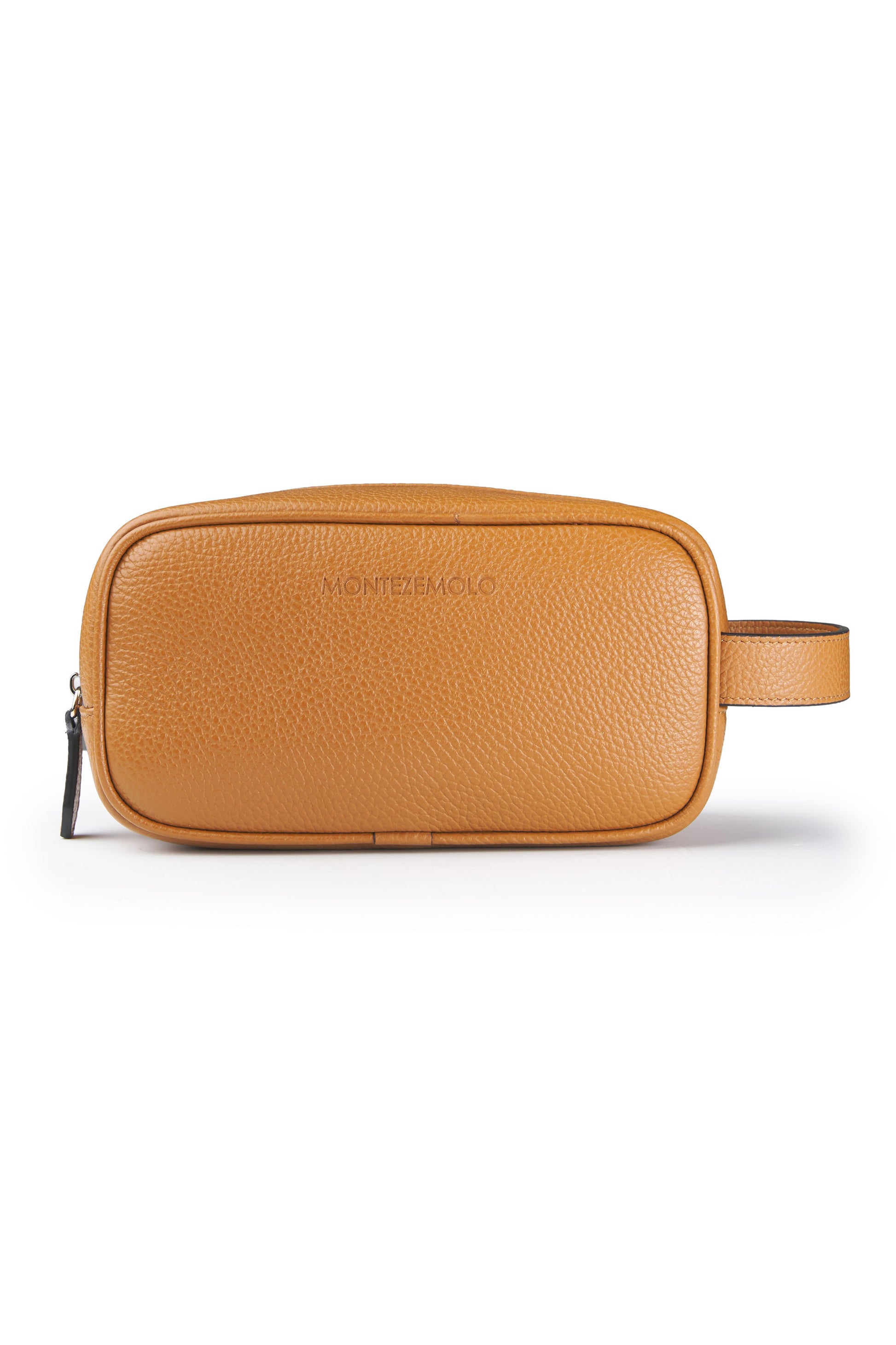 Grained leather toiletry bag - MONTEZEMOLO