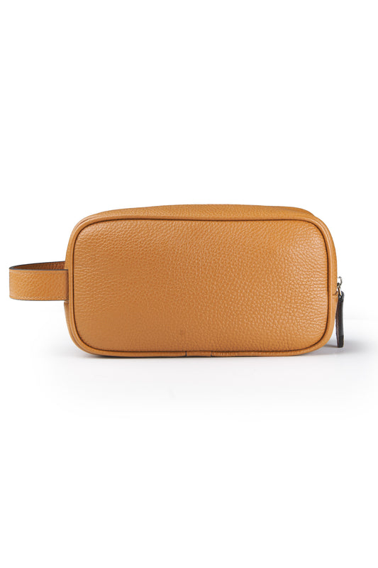 Grained leather toiletry bag - MONTEZEMOLO