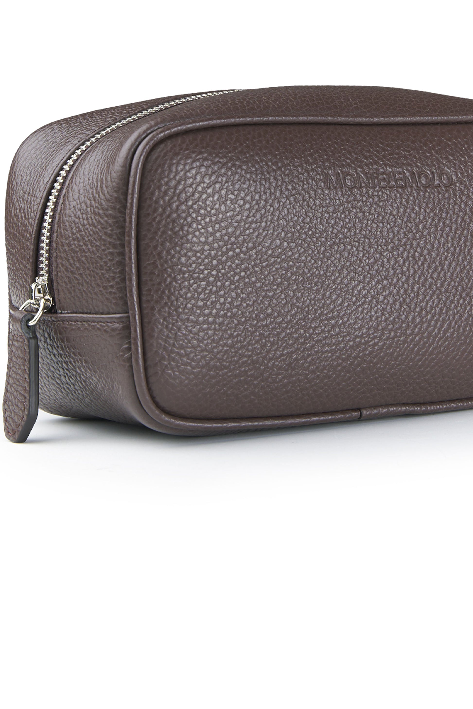 Grained leather toiletry bag - MONTEZEMOLO