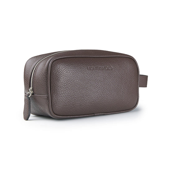 Grained leather toiletry bag - MONTEZEMOLO