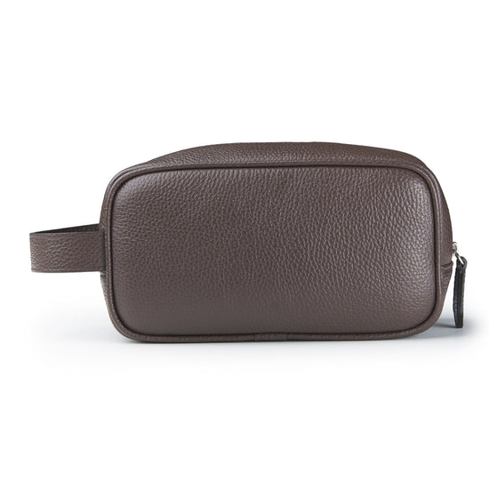 Grained leather toiletry bag - MONTEZEMOLO